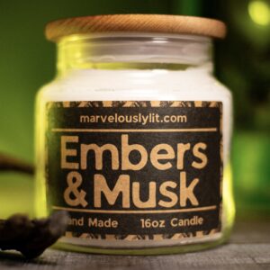 Embers&MuskMarvelouslyLitScentedCandle